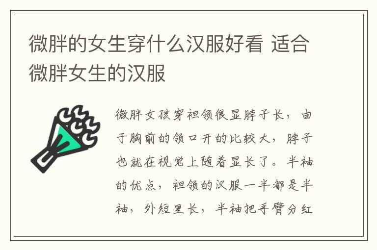 微胖的女生穿什么汉服好看 适合微胖女生的汉服