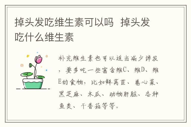 掉头发吃维生素可以吗 掉头发吃什么维生素