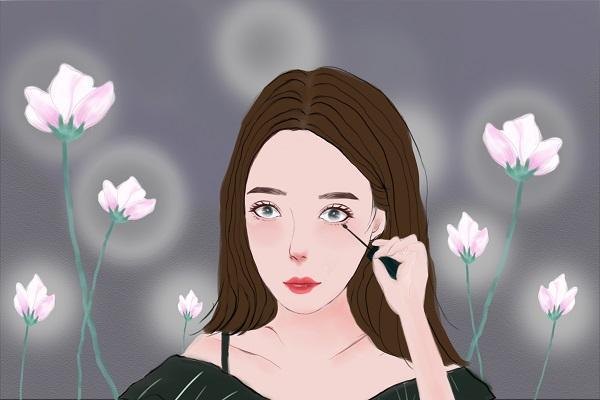 鱼尾眼妆画法步骤