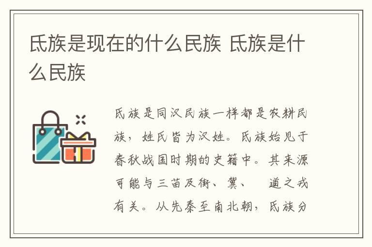 氐族是现在的什么民族 氐族是什么民族