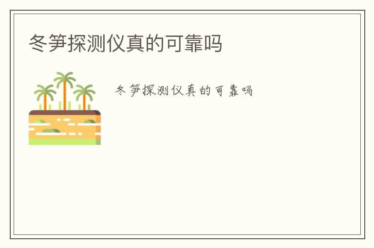 冬笋探测仪真的可靠吗
